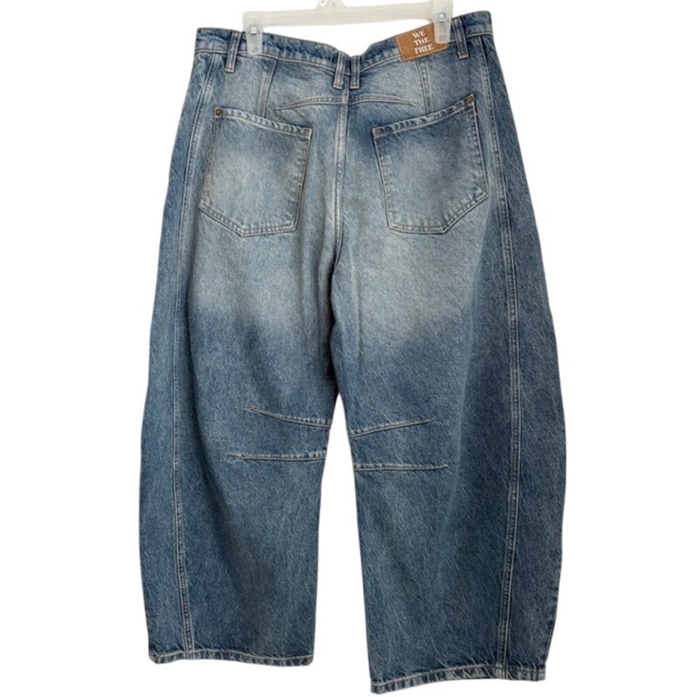 Womens NWOT We The Free Good Luck Mid Rise Barrel Jeans Size 30 - Picture 3 of 9